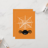 Carte Toile d'araignée Halloween (Devant/Arrière en situation)