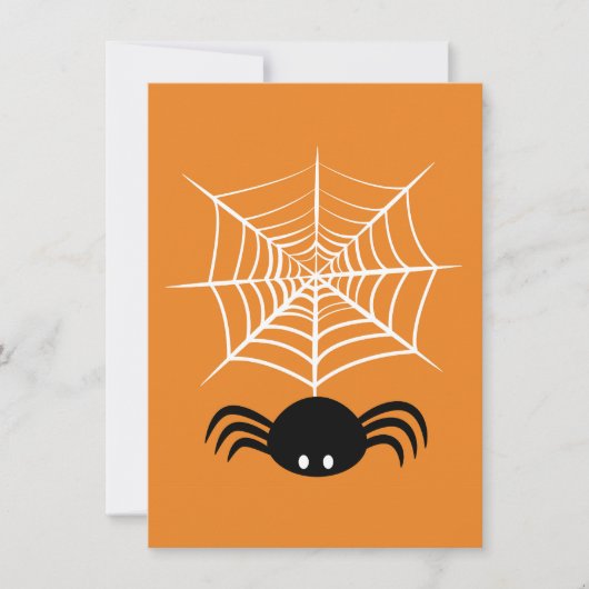 Carte Toile d'araignée Halloween (Devant)