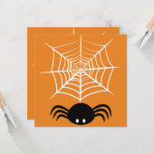 Carte Toile d'araignée Halloween  (Devant/Arrière en situation)