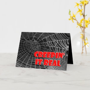 Carte Toile d'araignée Halloween qui fait peur