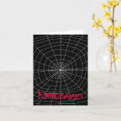 Carte toile d'araignée sur Noir (Fleur jaune)
