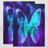 Carte Toile papillon cadeau pour papillon amant | Cute B (Devant / Derrière)