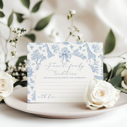 Carte Toile Safari Favorite Family Traditions