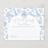 Carte Toile Safari Favorite Family Traditions (Devant)