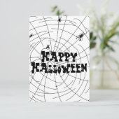 Carte Toiles d'araignée d'Halloween dessinées à la main (Debout devant)