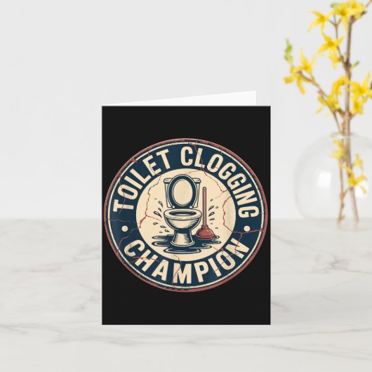 Carte Toilet Clogging Chamon  (Fleur jaune)