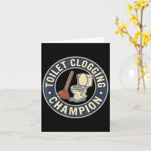 Carte Toilet Clogging Chamon  (Fleur jaune)