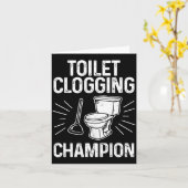Carte Toilet Clogging Chamon Funny Graphic Toilet Cloggi (Fleur jaune)