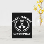 Carte Toilet Clogging Chamon Funny Sarcastic  (Fleur jaune)
