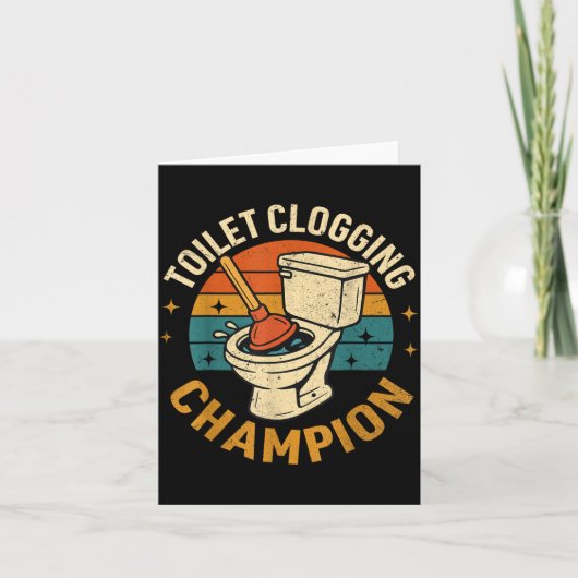 Carte Toilet Clogging Chamon Tee Funny Meme (Devant)