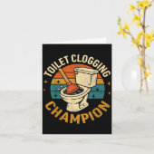 Carte Toilet Clogging Chamon Tee Funny Meme (Fleur jaune)