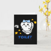 Carte Toilet Time Chikawa Meme Funny Tee  (Fleur jaune)