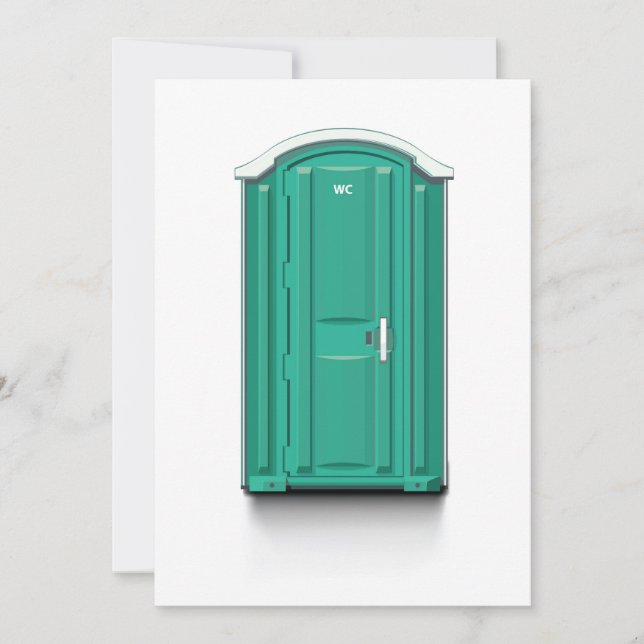 Carte Toilette Portable Turquoise (Devant)