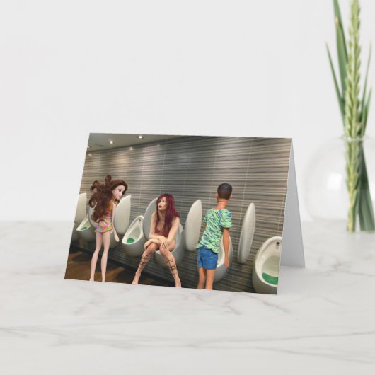 Carte Toilettes mixtes. (Devant)