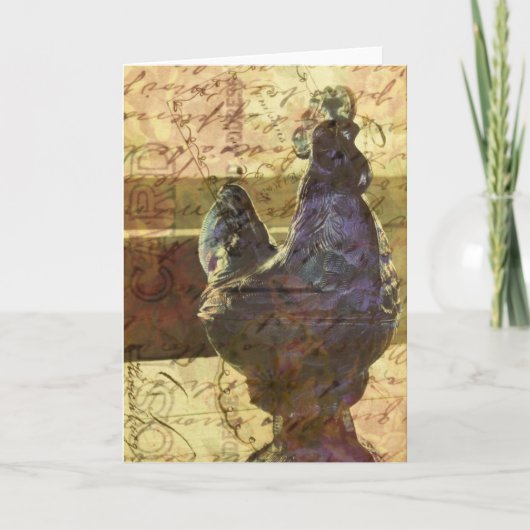 Carte Toit en verre bleu avec texture (Devant)