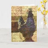 Carte Toit en verre bleu avec texture (Fleur jaune)