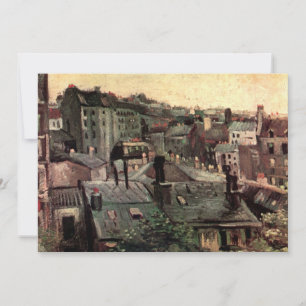 Carte Toits et arrières de maisons par Vincent van Gogh