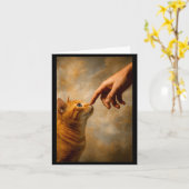 Carte Tokyo Cat In Straw Hat With Tea Cup Skytree City V (Fleur jaune)