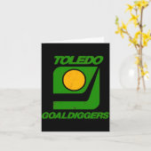 Carte Toledo Goaldiggers 70s80s Hockey Team (Fleur jaune)