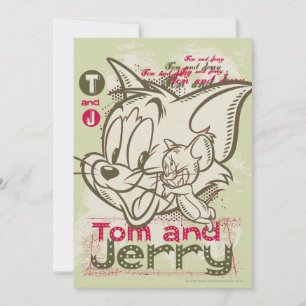 Carte Tom et Jerry Pink et Green