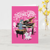 Carte Tom & Jerry Play Piano - Feline Good (Fleur jaune)
