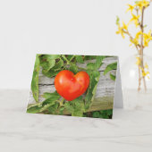 Carte Tomate en forme de coeur (Fleur jaune)