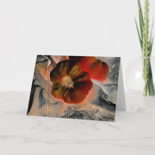 Carte "Tomate et dentelle" Numériquement modifié (Devant)