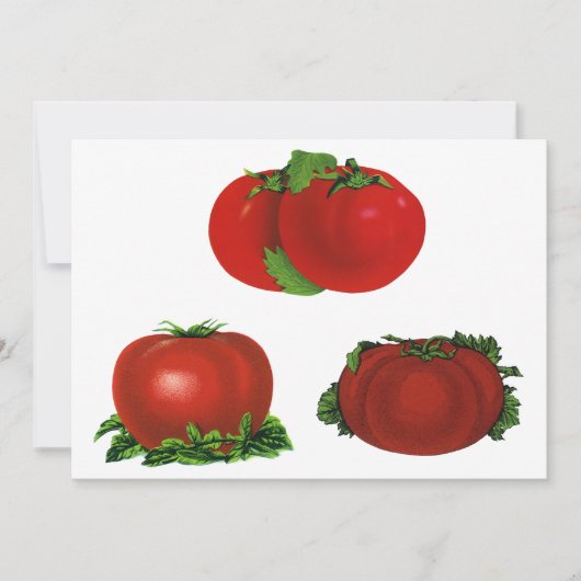Carte Tomates rouges mûres vintage Nourriture, Fruits, L (Devant)