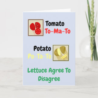 Carte Tomber d'accord pour ne pas être d'accord