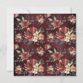 Carte Tomber dans l'amour | Rustic Bloom Carré Mariage (Dos)