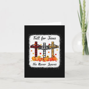 Carte Tomber Pour Jésus Il N'A Jamais Feuille Thanksgivi