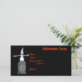 Carte Tombstone Invitation Fantôme Halloween Party (Debout devant)