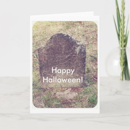 Carte Tombstone pour Halloween, Happy Halloween ! (Devant)
