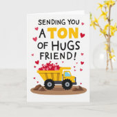 Carte Ton Of Hugs For A Friend Card (Fleur jaune)