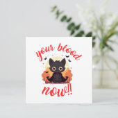Carte TON SANG MAINTENANT !! - Chaton vampire (Debout devant)
