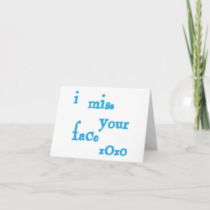 Carte Ton visage me manque
