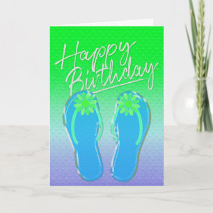 Carte tongs d'anniversaire