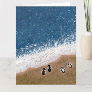 Carte Tongs sur le sable de la plage