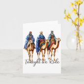 Carte Tonight We Ride Christmas, 3 Wise Men Funny Christ (Fleur jaune)