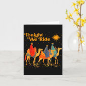 Carte Tonight We Ride Three Wise Christmas Nativity Chri (Fleur jaune)