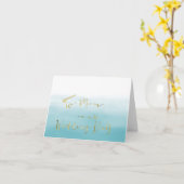 Carte Tons de bleu Ombre - À maman le jour de mon mariag (Fleur jaune)