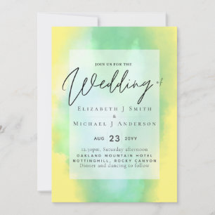 Carte Tons de citron Mint Mariage Budget moderne
