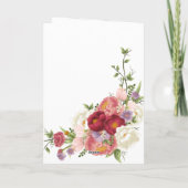 Carte Tons de rose blanc Peony Flower Joyeux anniversair (Dos)
