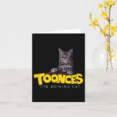Carte Toonces Le Chat De Conduite (Fleur jaune)