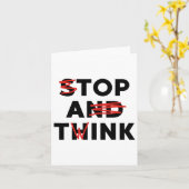 Carte Top A Twink (arrêtez et pensez) Drôle  (Fleur jaune)