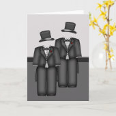 Carte Top Chapeau et Queues (Fleur jaune)