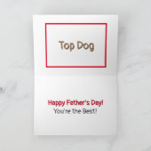 Carte Top Fête des pères de chien ou fête d'anniversaire (Intérieur)