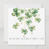 Carte Top Hat irlandais et pièces d'or (Dos)