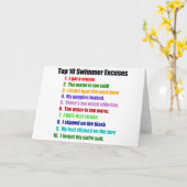 Carte Top Ten Swimmers Excusent (Fleur jaune)