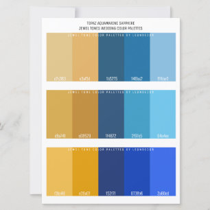 Carte Topaz Aquamarine Sapphire Bijou Couleur Mariage
